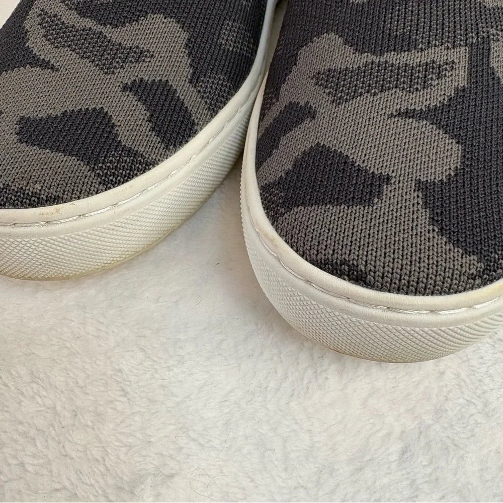 Rothy's The Original Slip On Sneakers in Gray Camo Print Size 8.5